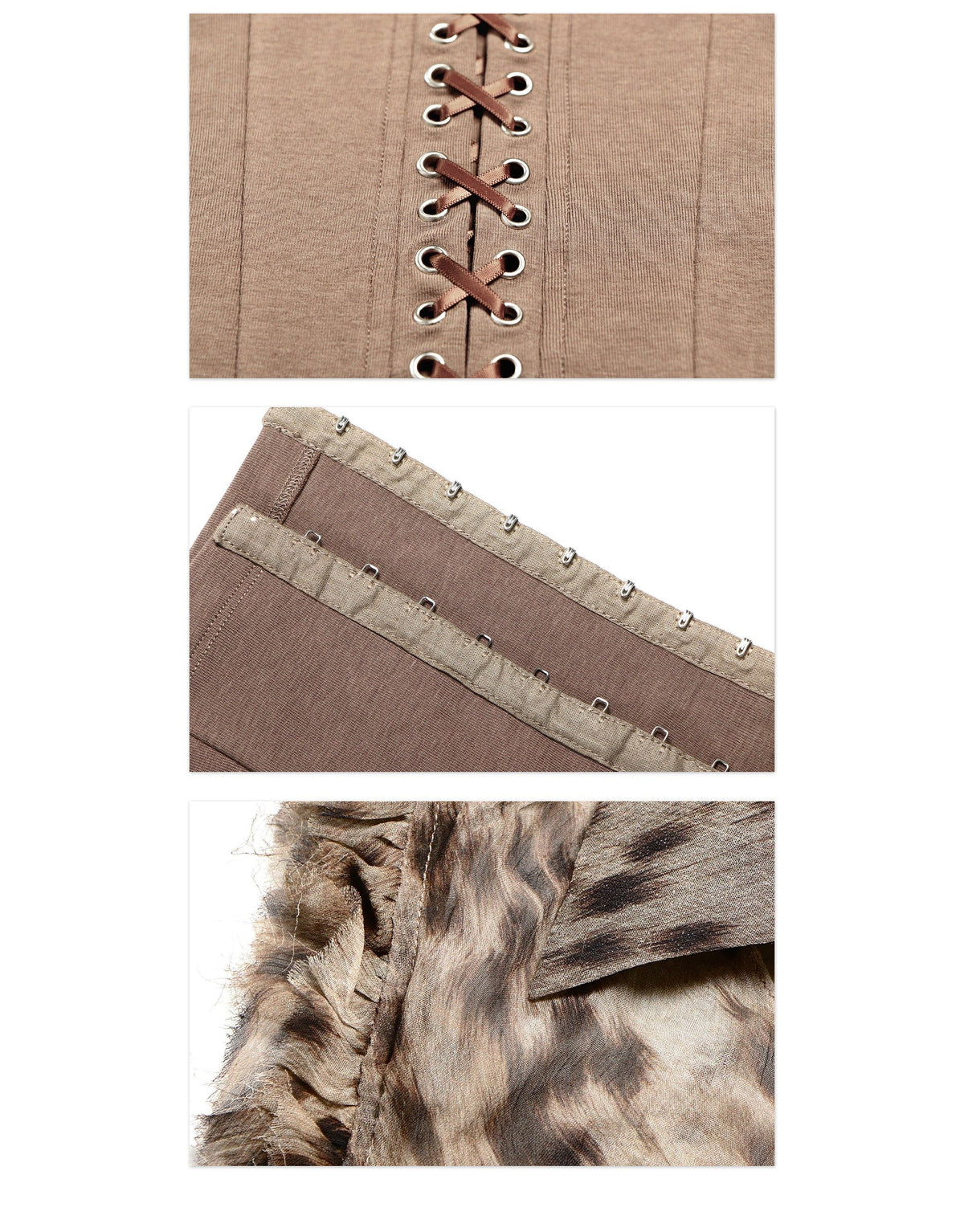 Flutter Mesh Corset Top (2color)