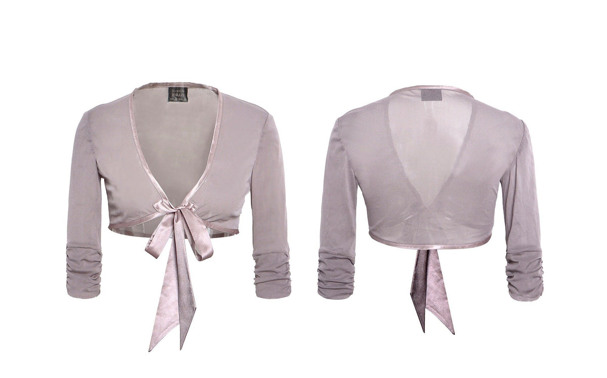 Mist Lilac Ribbon Tie Top