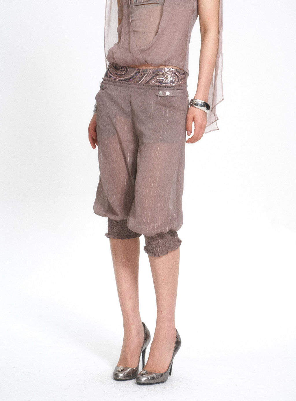 Aurora Spiral Sequin Wide Pants