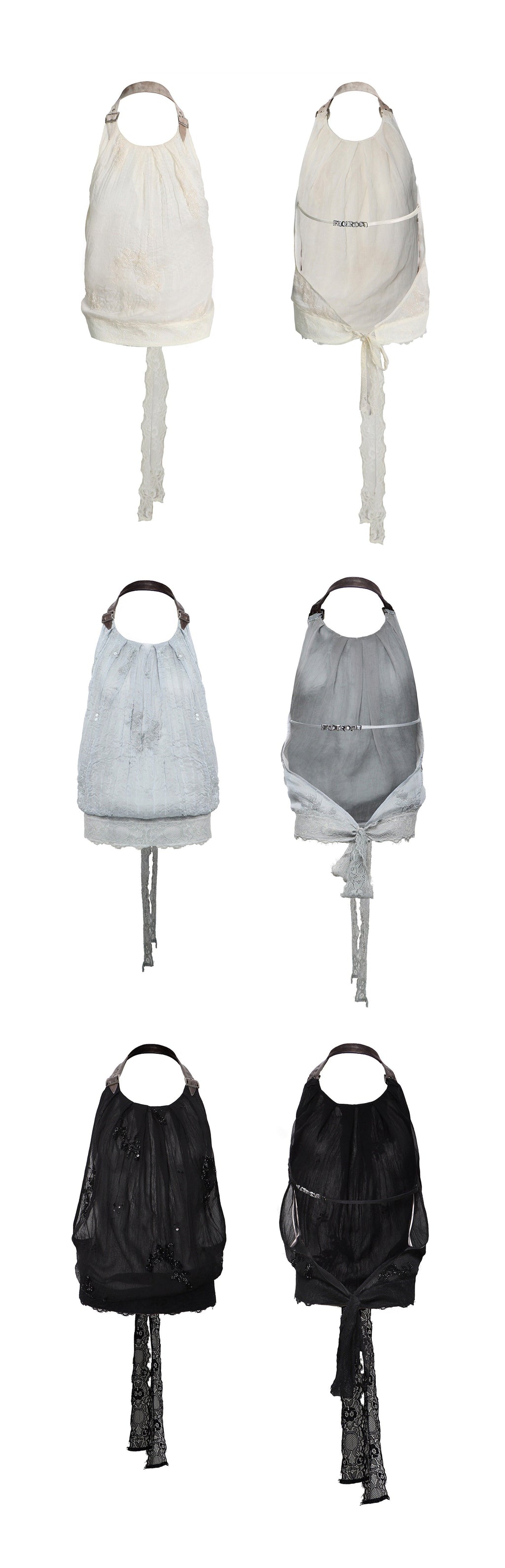 Wide Leather Strap Halter Top (3color)