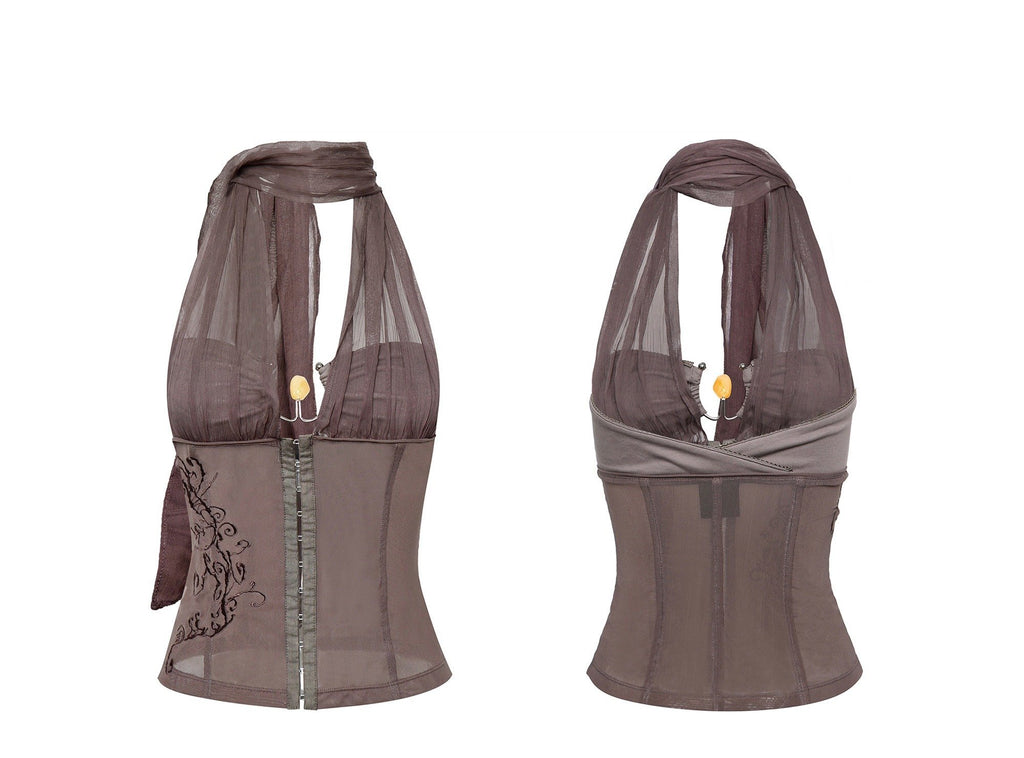 Halter Shaping Mesh Top