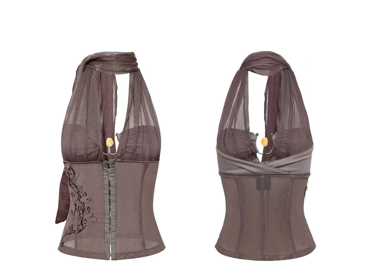 Halter Shaping Mesh Top