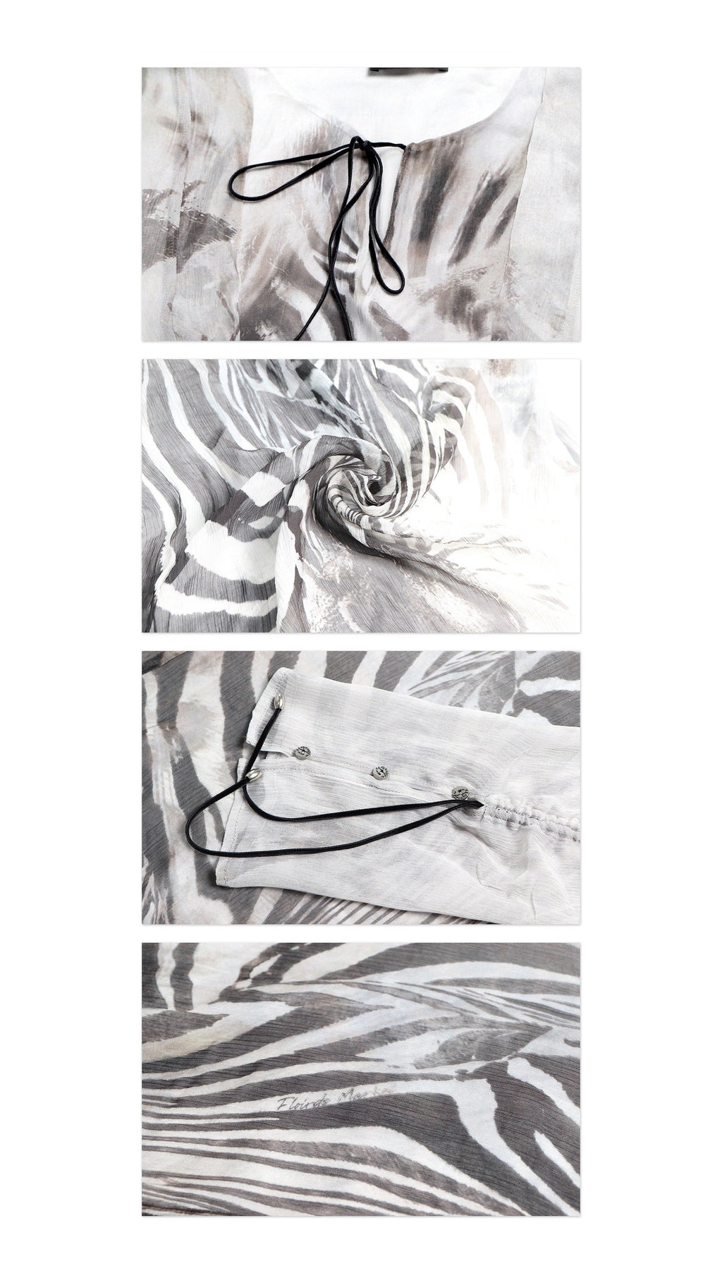 Ink Blur Zebra Tie Top