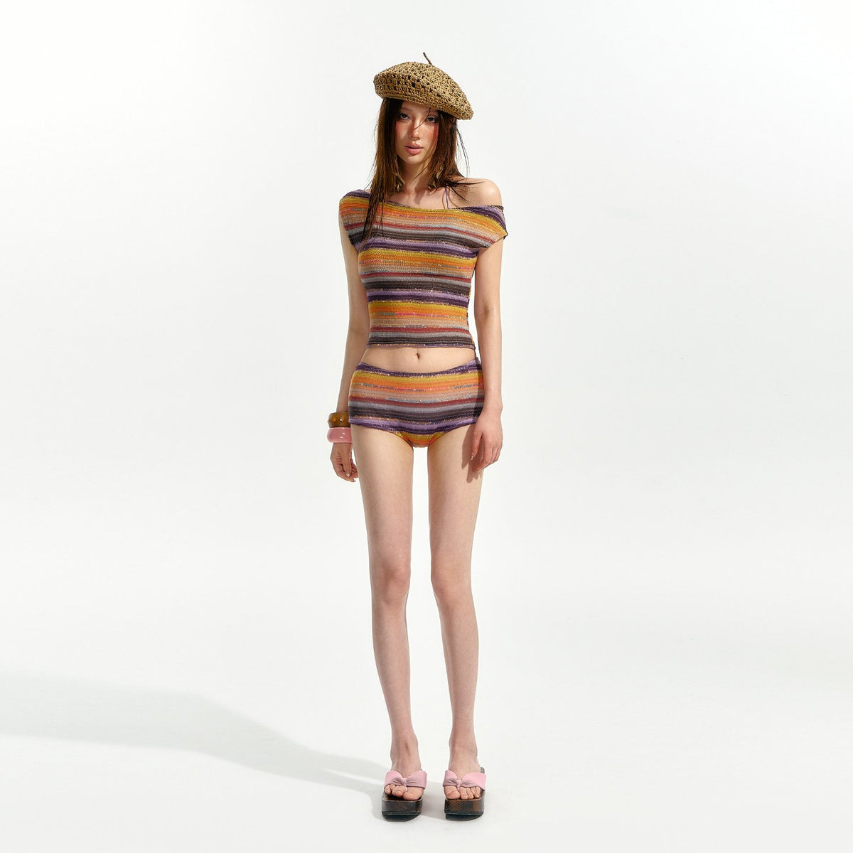 Sunset Knit Swim Set (3Piece)