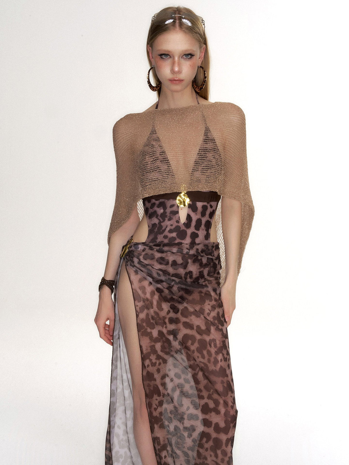 Leopard Cutout Swim Set