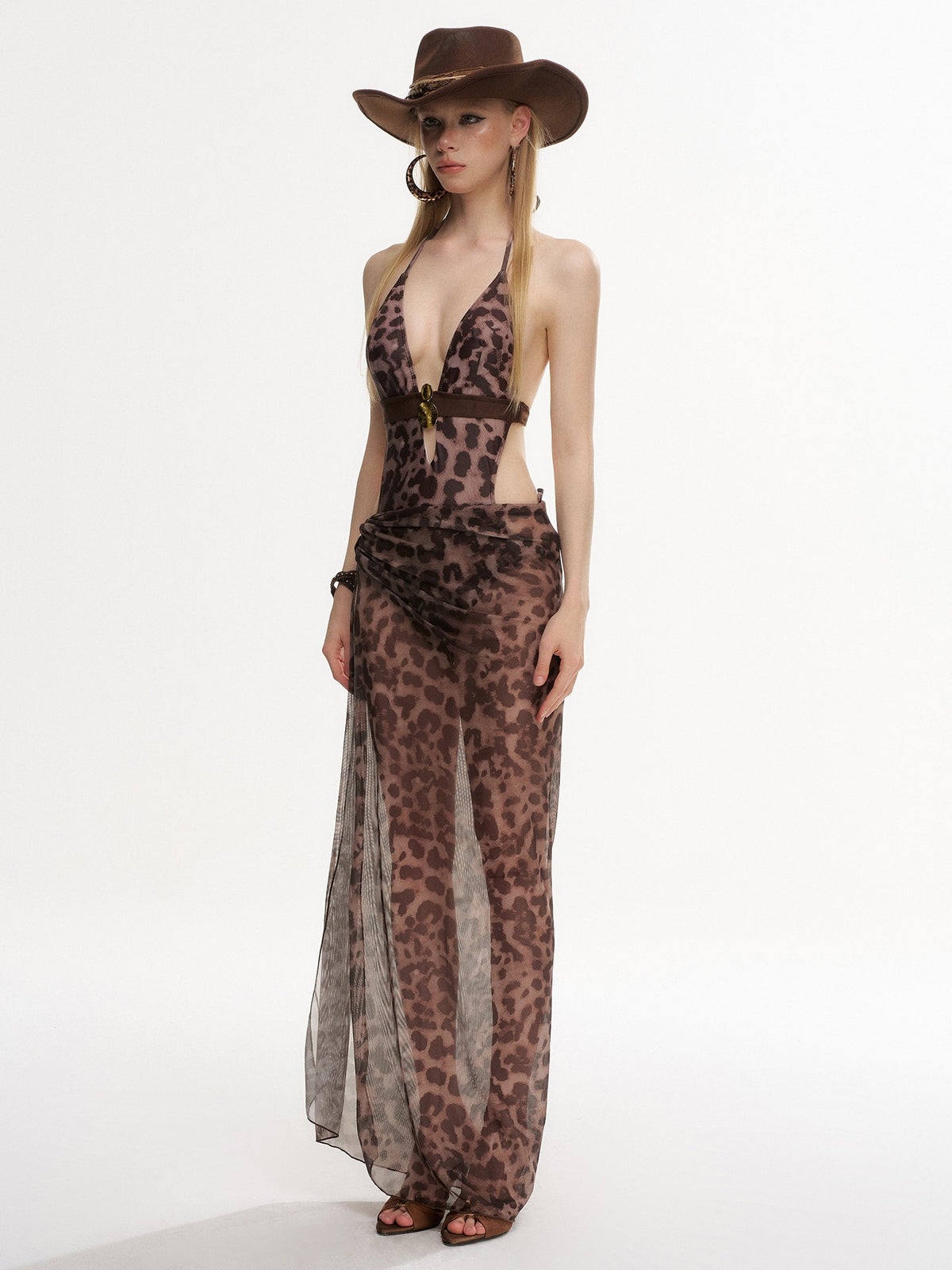 Leopard Cutout Swim Set