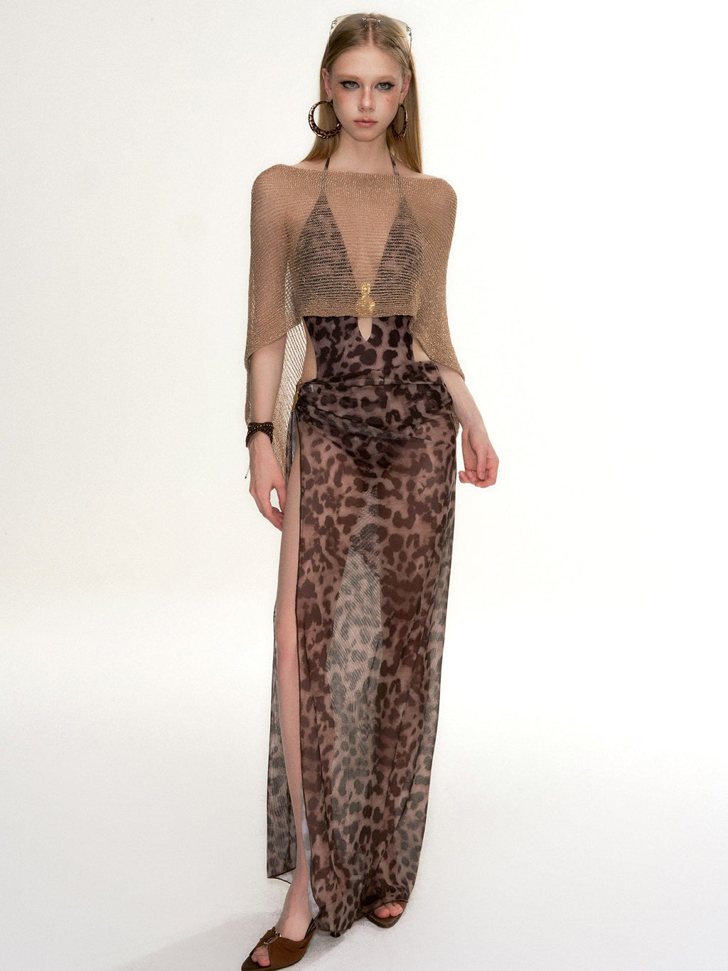 Leopard Cutout Swim Set