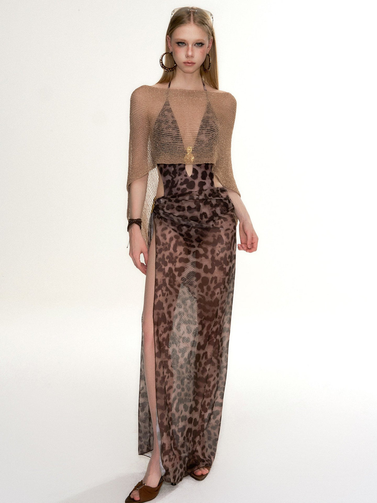 Leopard Cutout Swim Set