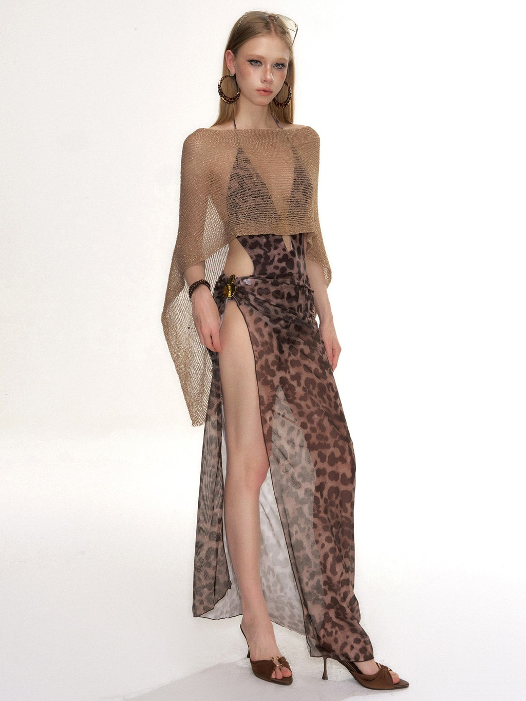 Leopard Cutout Swim Set