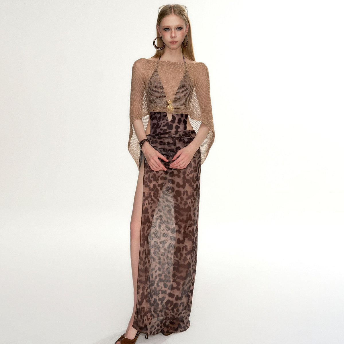 Leopard Cutout Swim Set