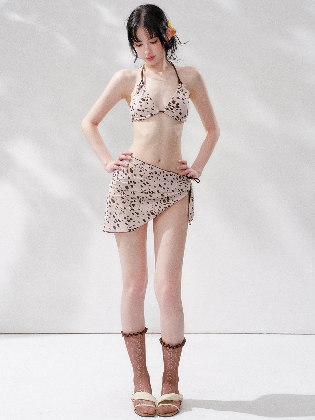 Leopard Spot Triangle Swim Set (3Piece)