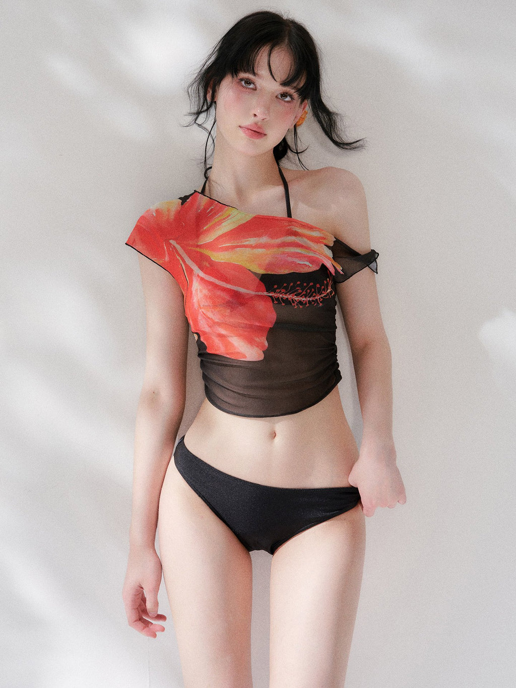 Tropical Bloom Mesh Swim Set (3Piece)