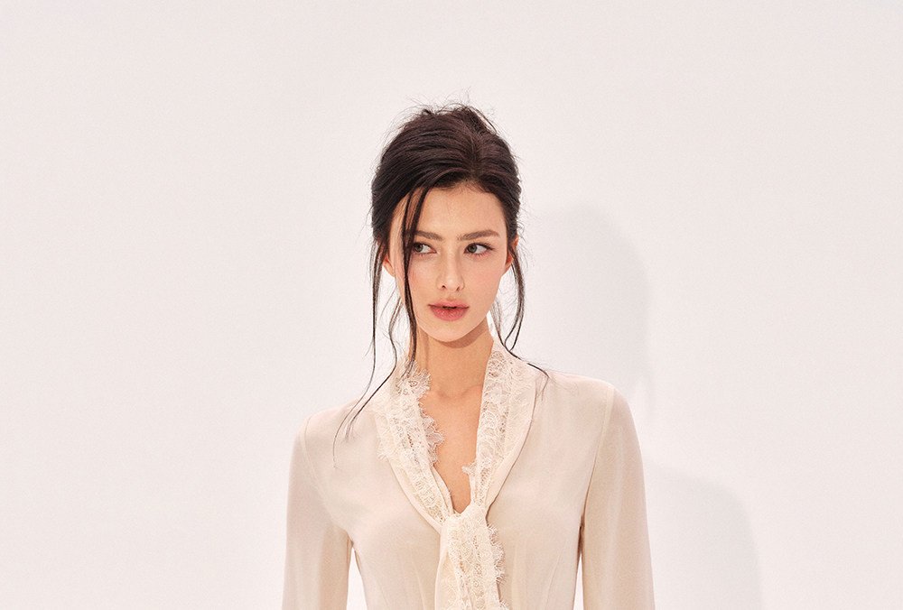 Lace Ribbon Tie Top