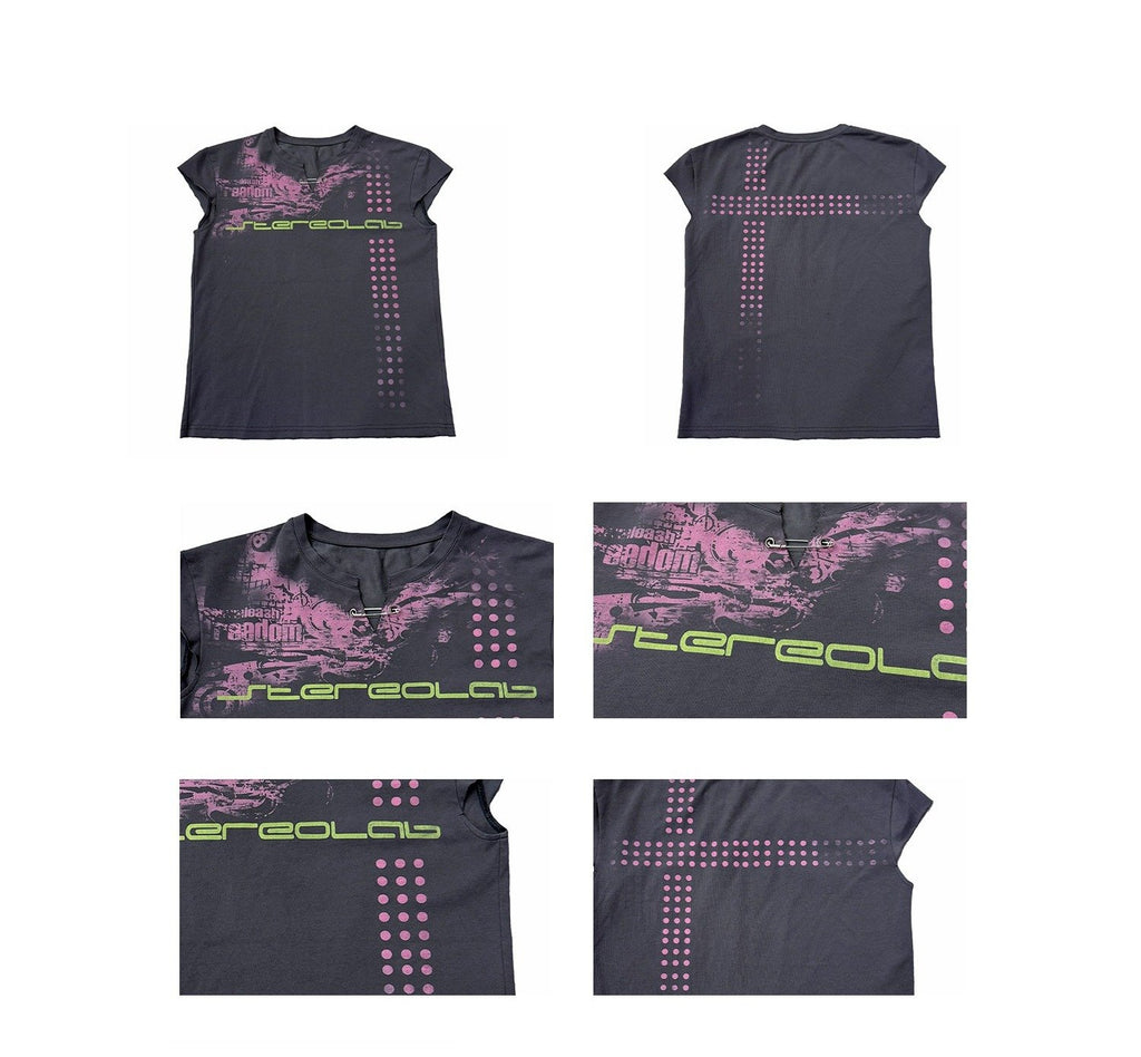 Whirl Dot Wing Sleeve Top