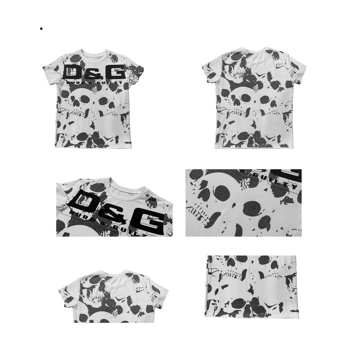 Skull Print Shoulder Top