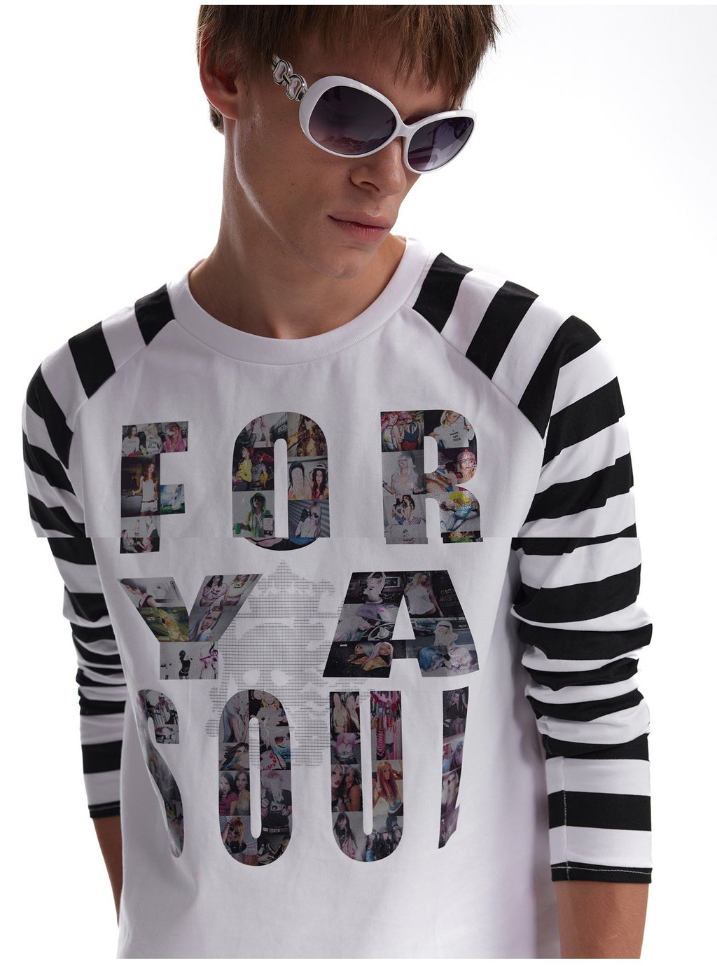 Metal Stripe Raglan Top (2color)