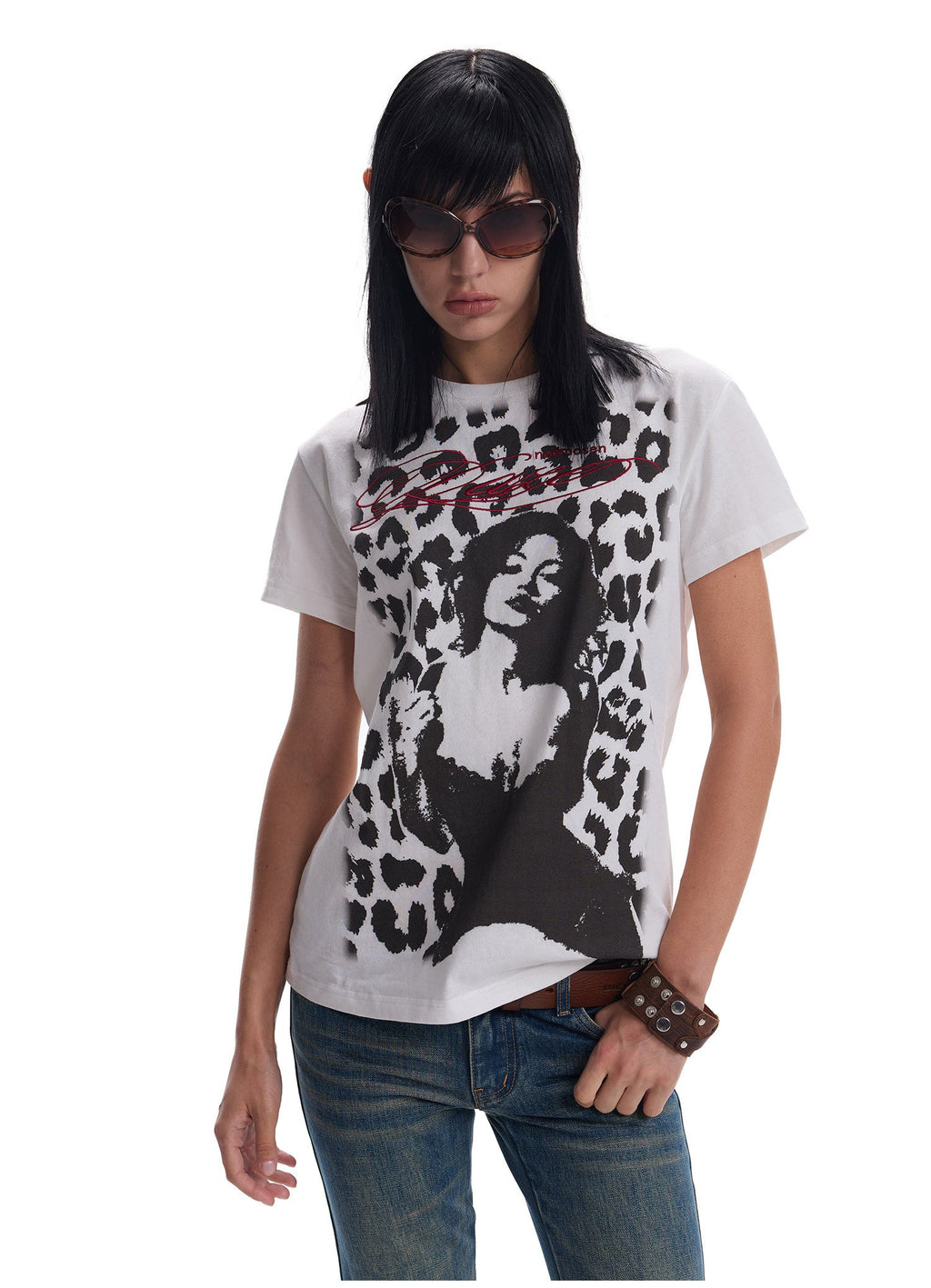 Leopard Portrait Print Top