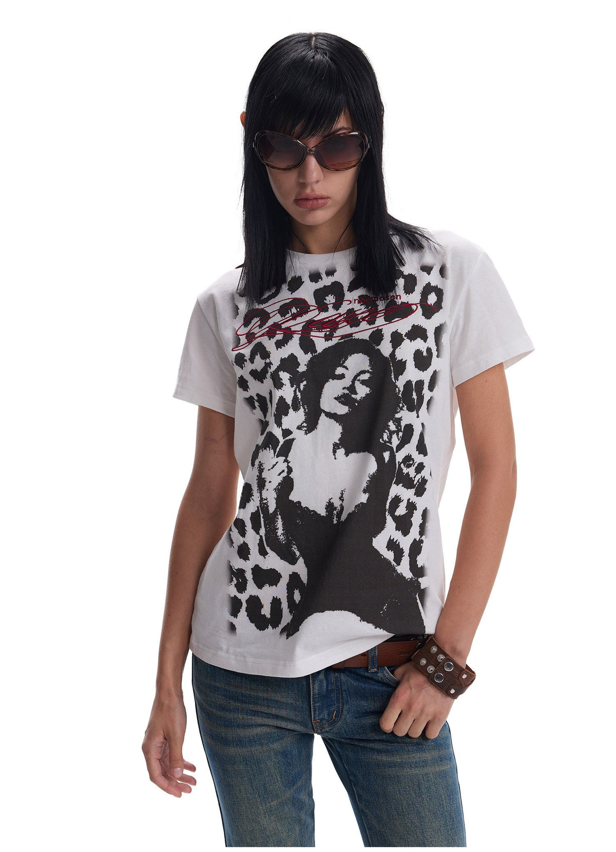Leopard Portrait Print Top