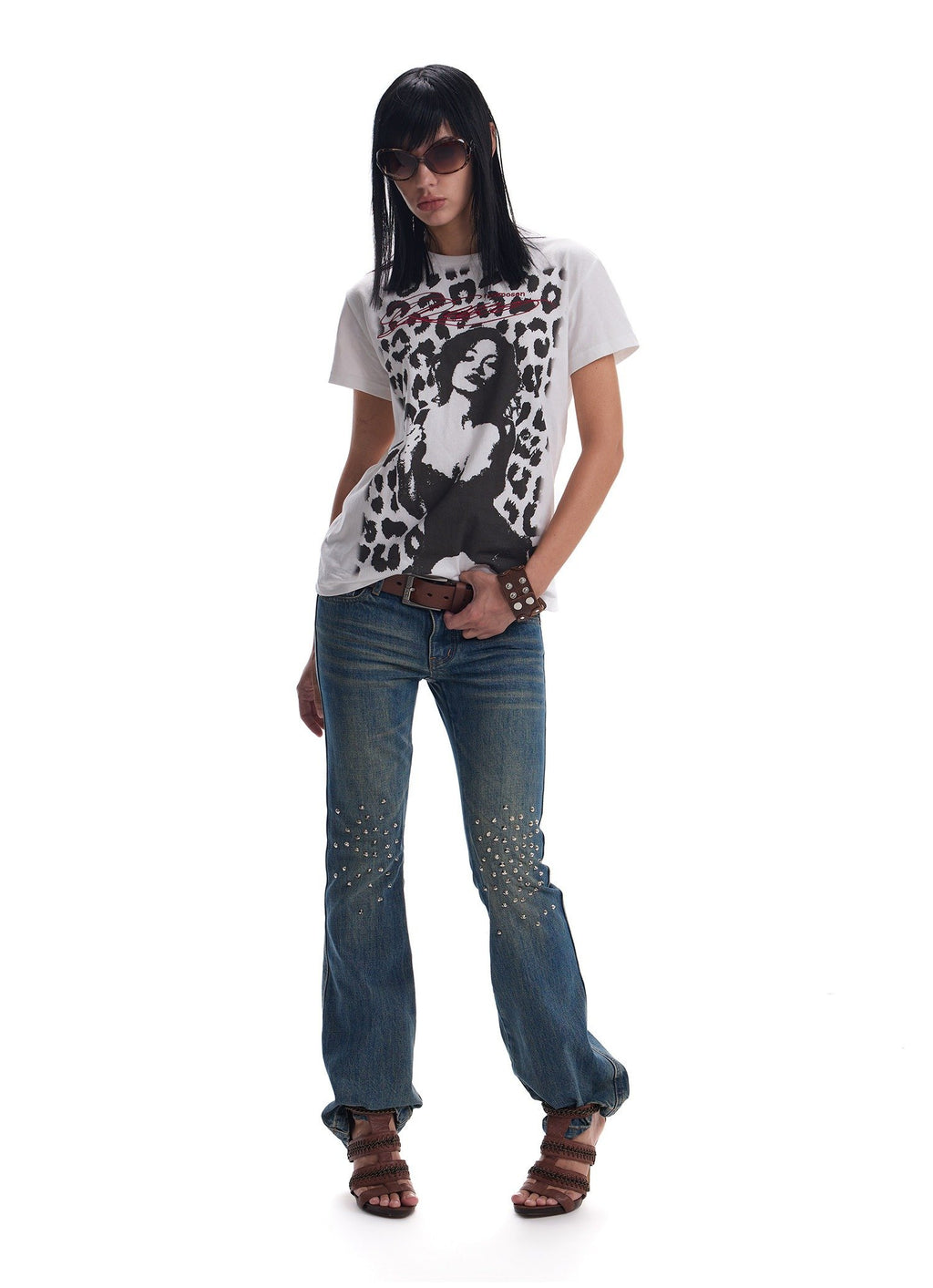 Leopard Portrait Print Top
