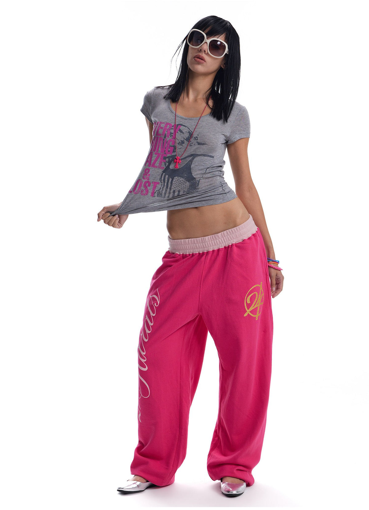 Portrait Colorblock U-Neck Top