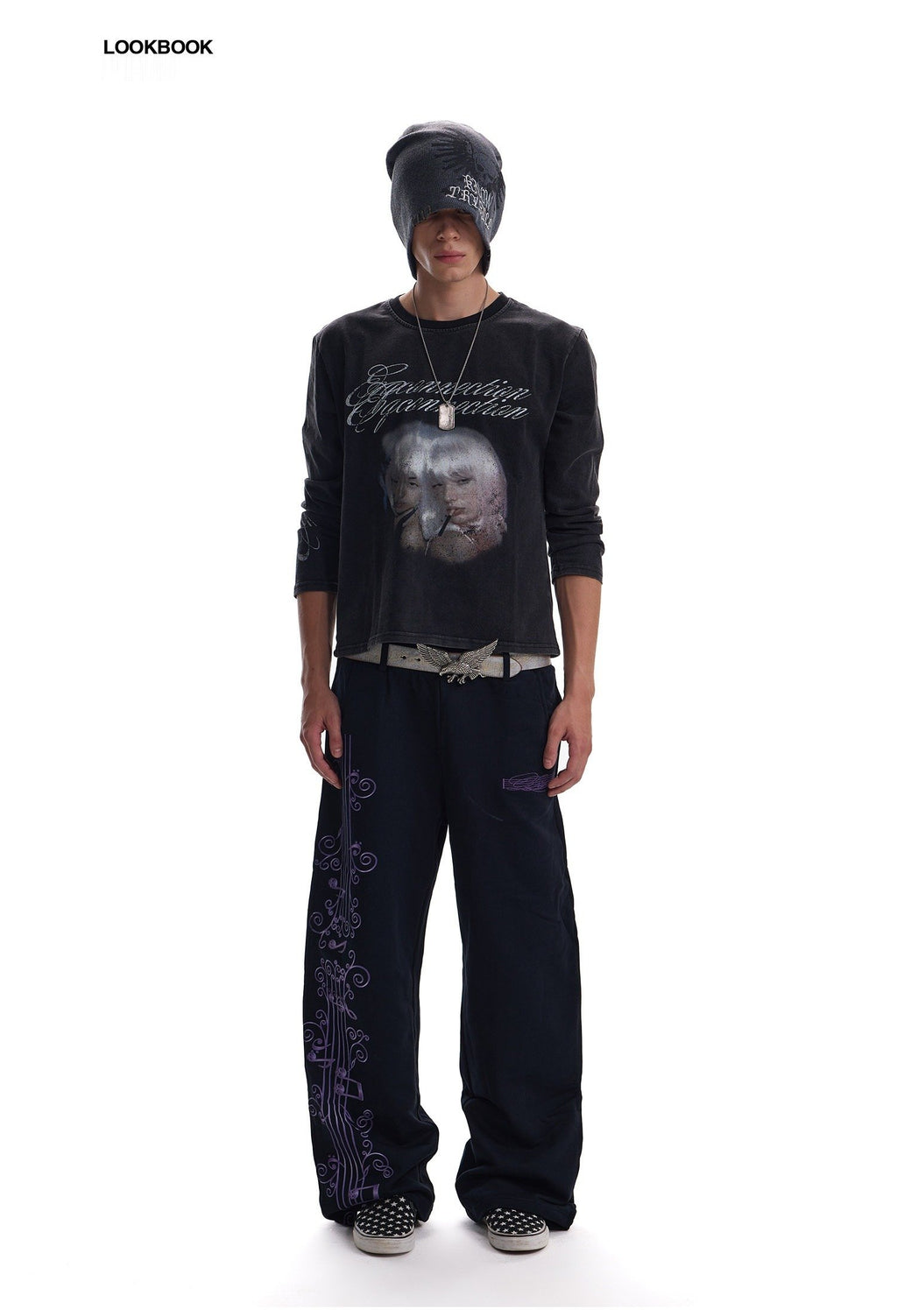 Silver Portrait Wash Top