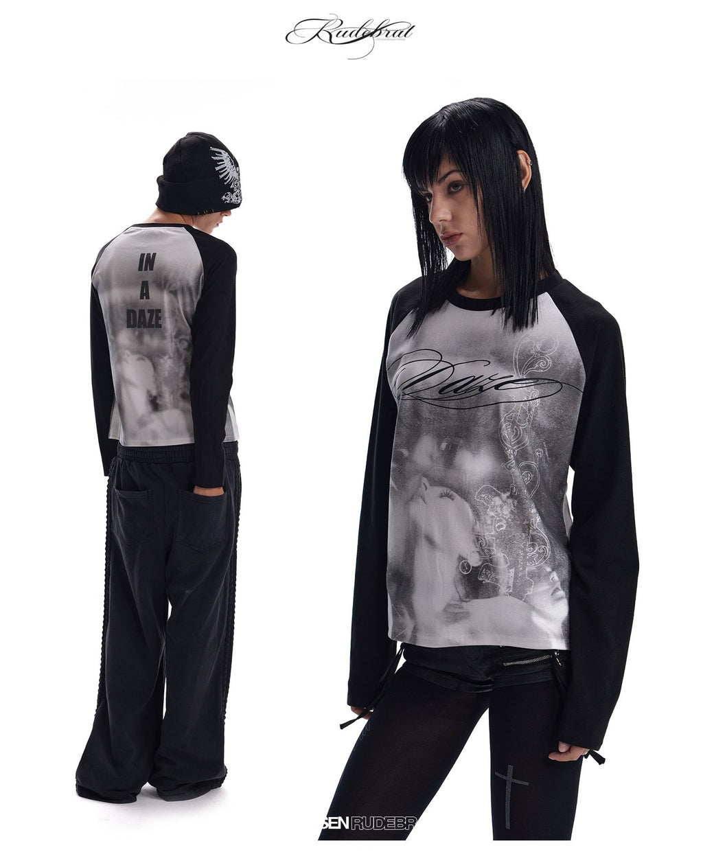 Millennial Portrait Raglan Top