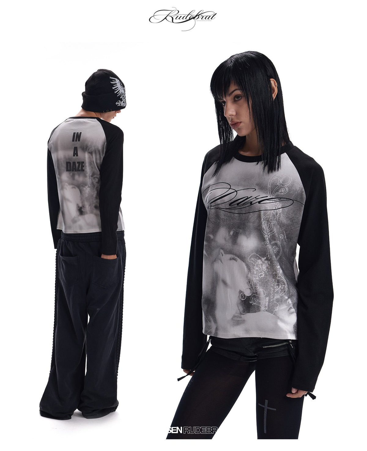 Millennial Portrait Raglan Top