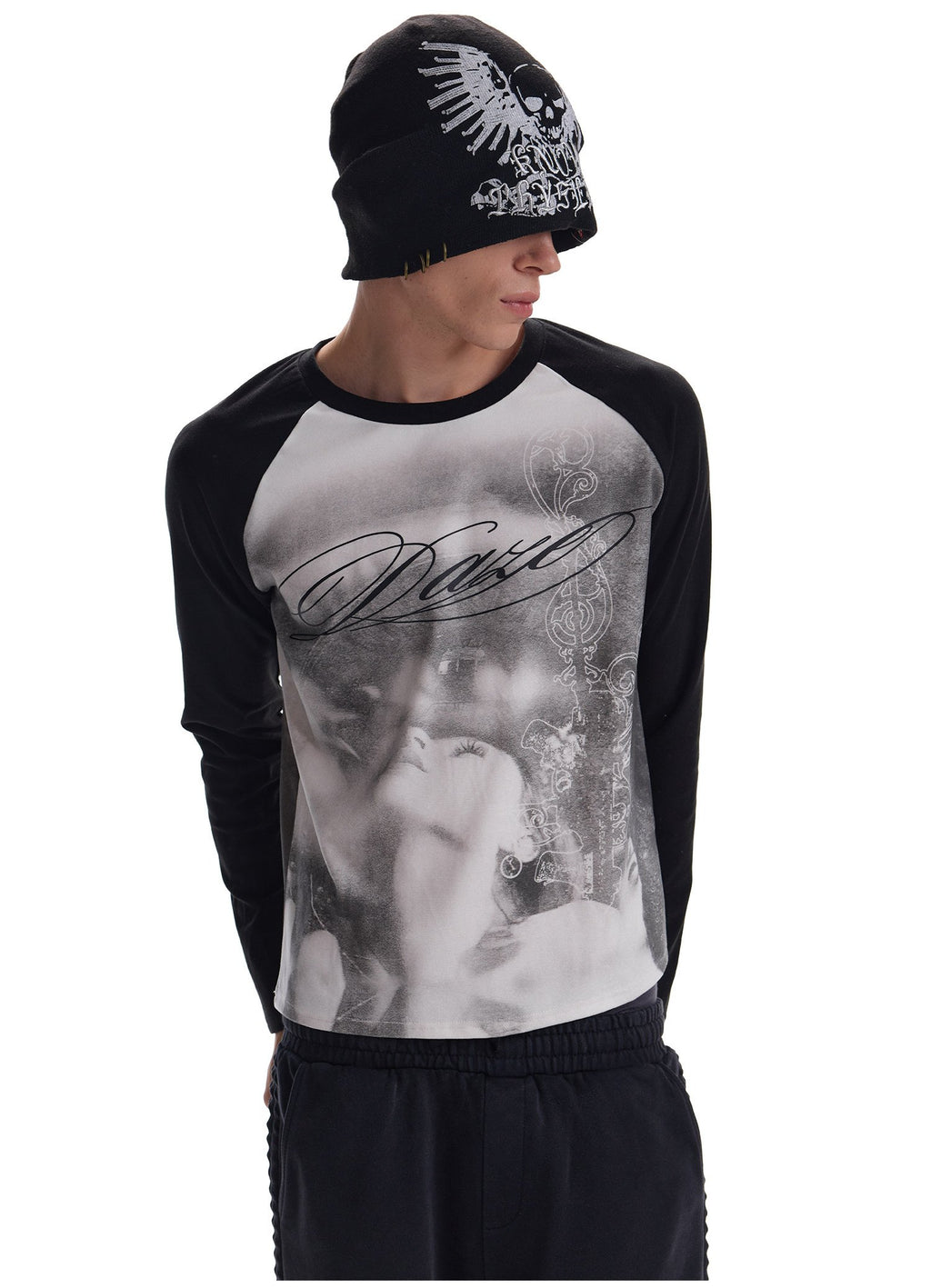 Millennial Portrait Raglan Top
