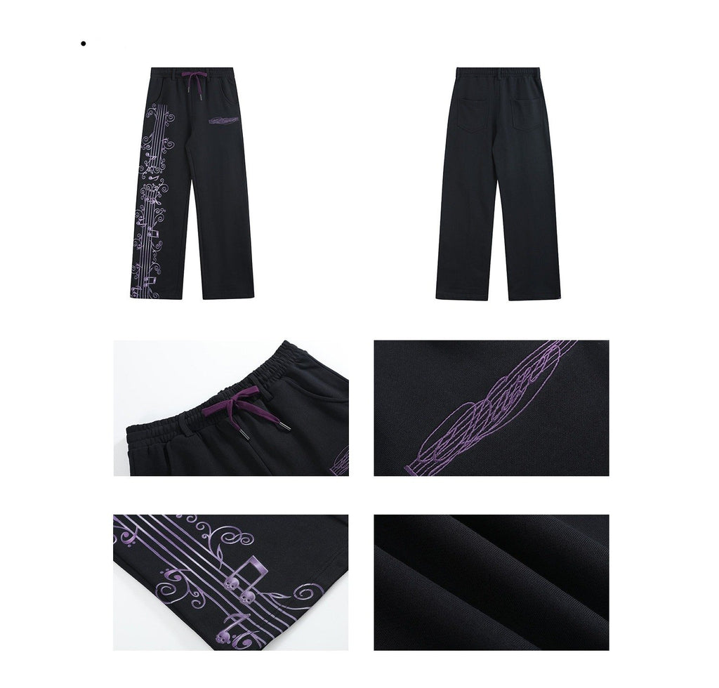 Vine Note Straight Pants