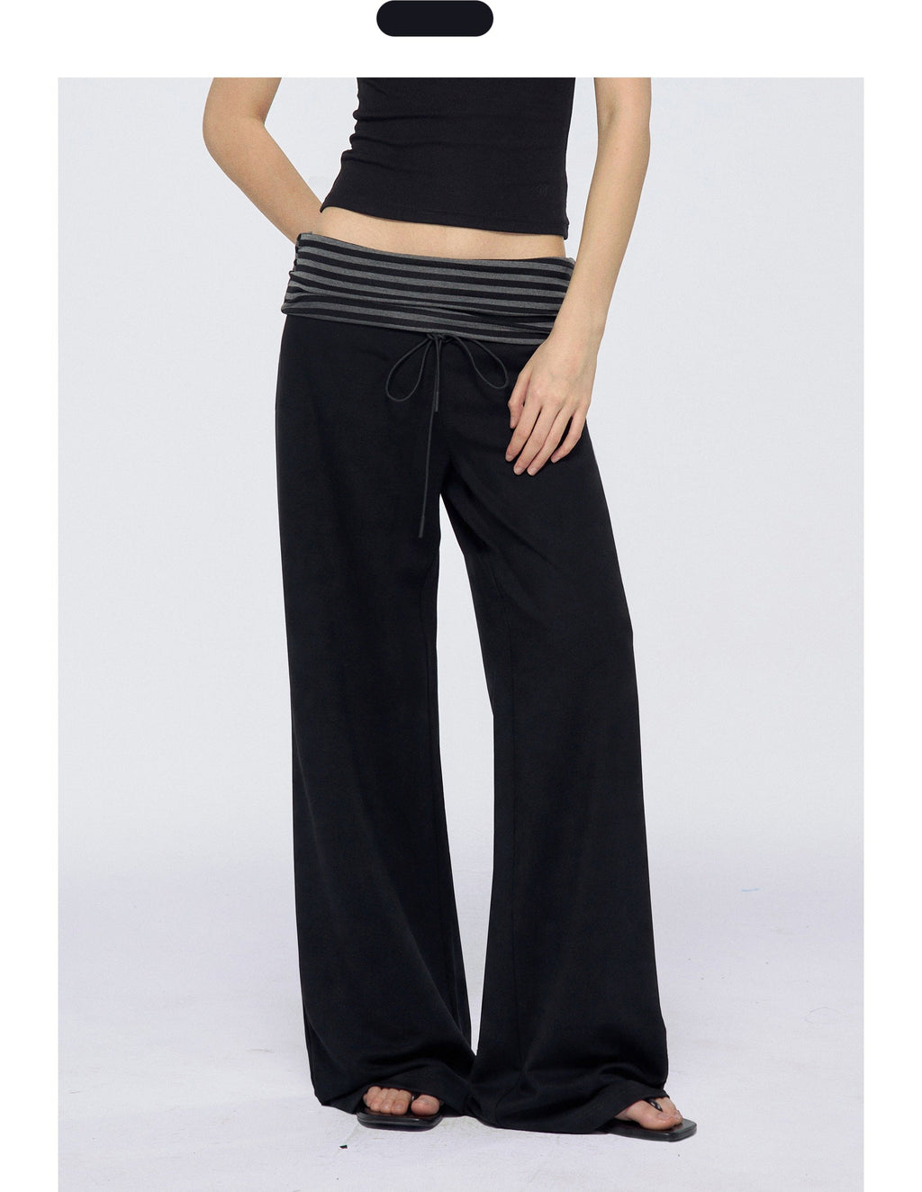 Rollup Drawstring Wide Pants (2color)