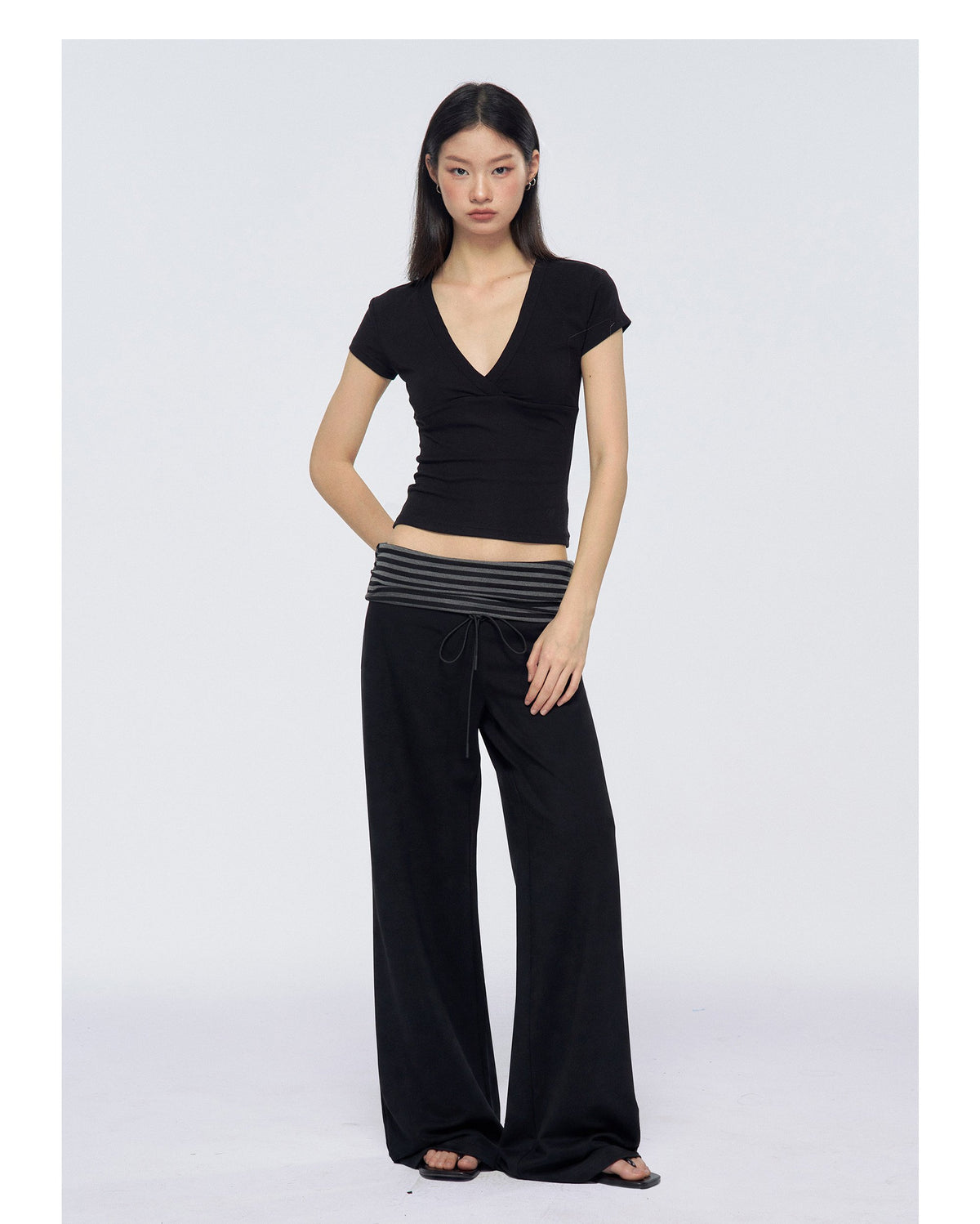 Rollup Drawstring Wide Pants (2color)