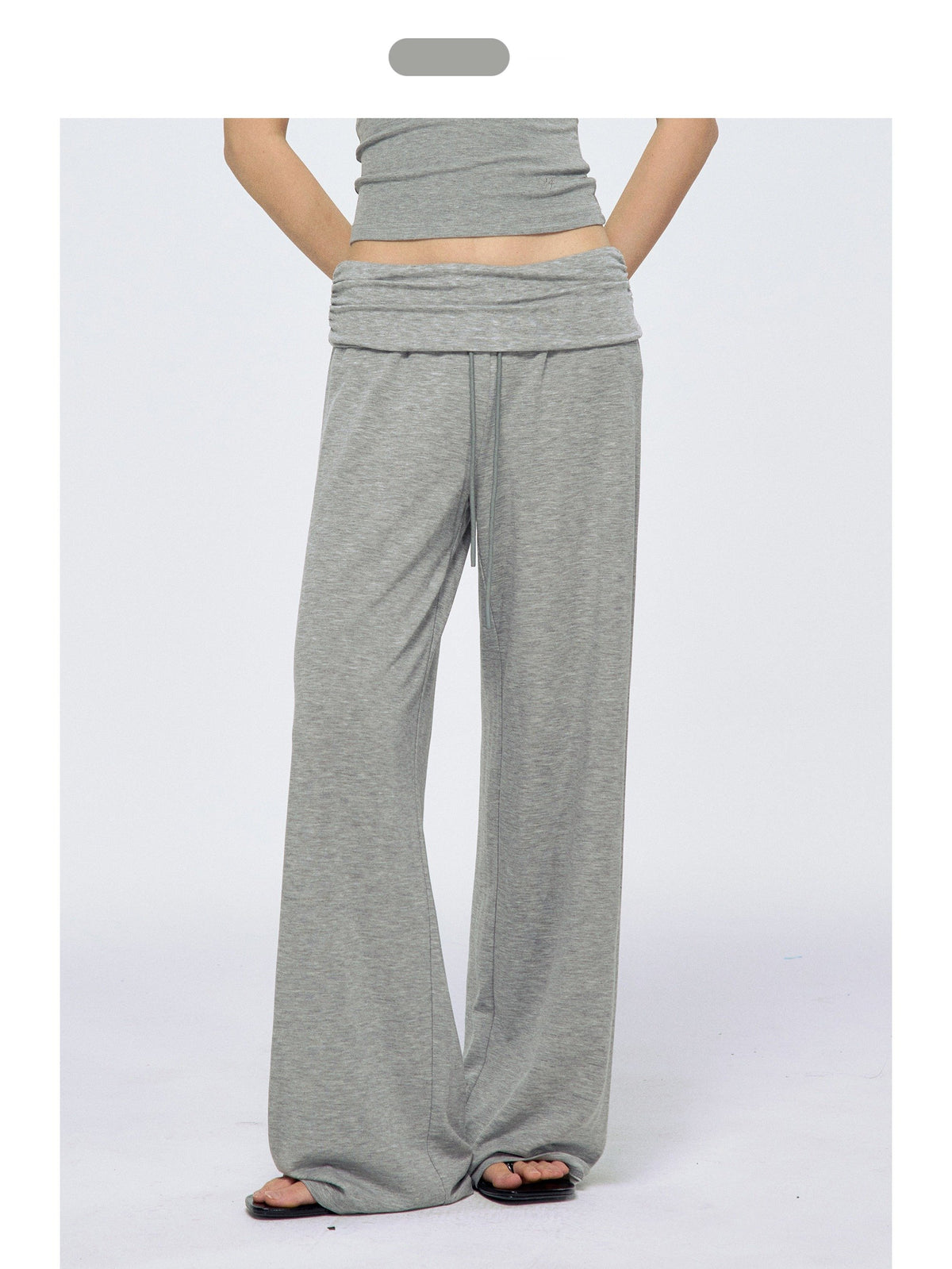 Rollup Drawstring Wide Pants (2color)