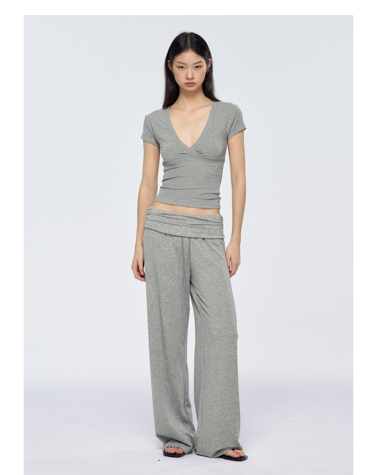 Rollup Drawstring Wide Pants (2color)