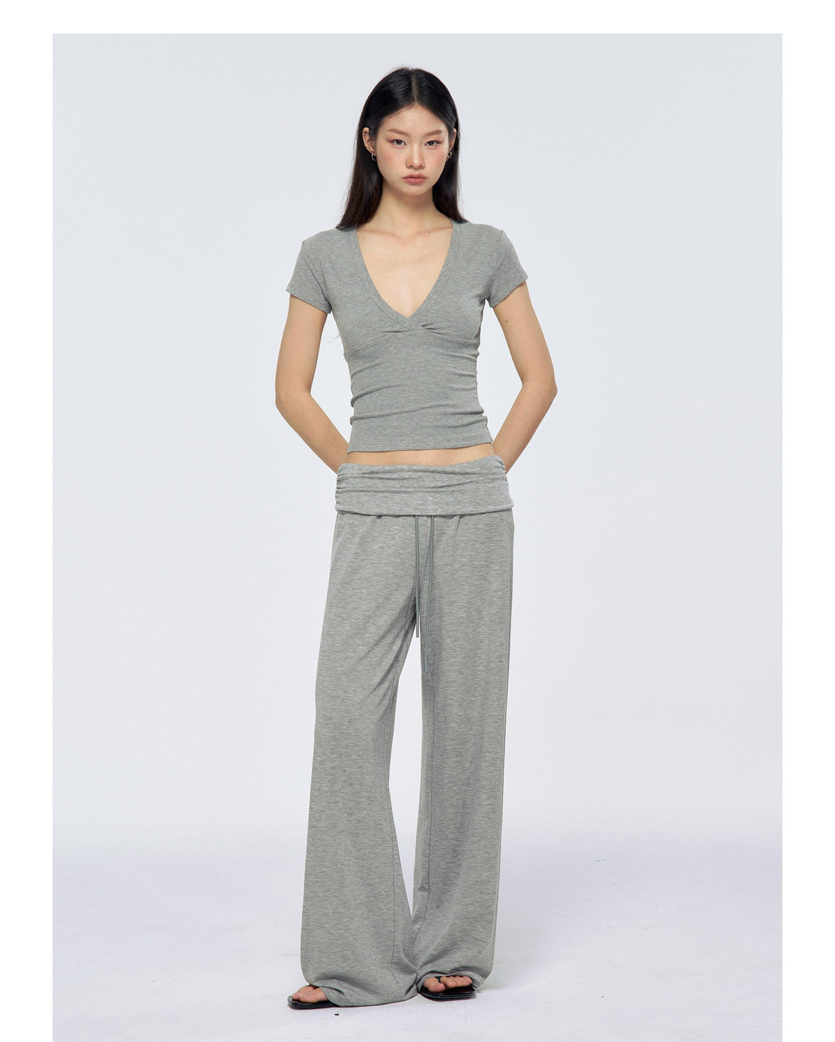 Rollup Drawstring Wide Pants (2color)