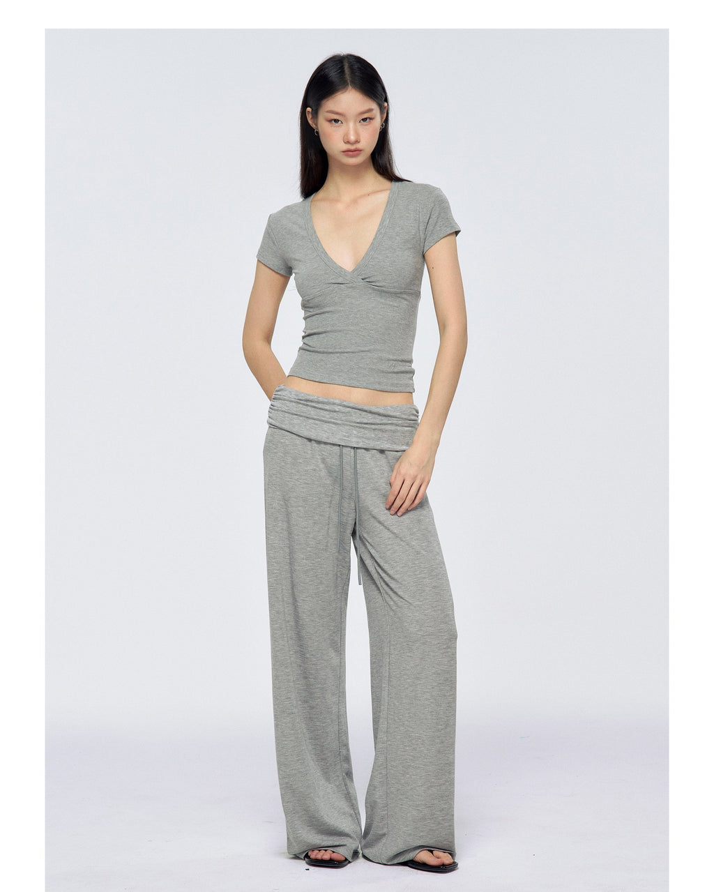 Rollup Drawstring Wide Pants (2color)