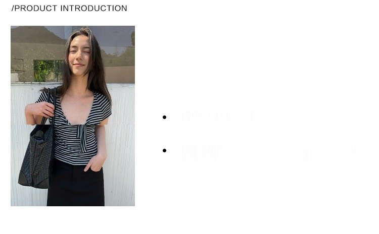 Striped Tie Front Top