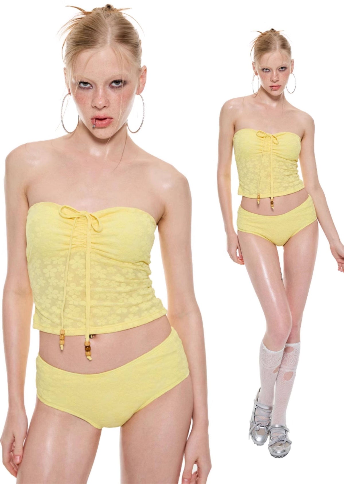 Daisy Gather Bikini Set (2Piece)