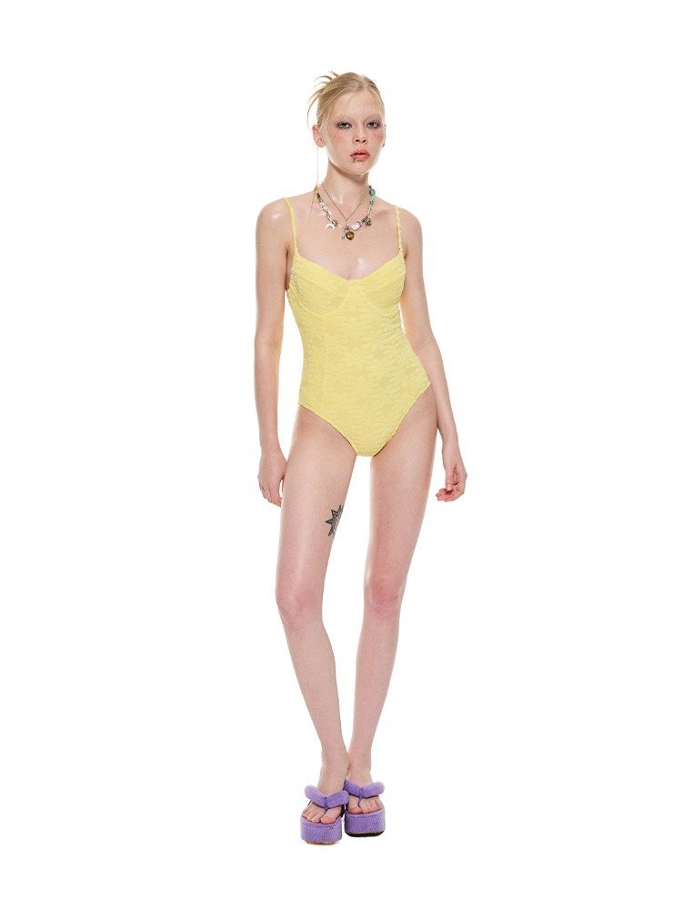 Flower One-Piece Swim Set (2Piece)