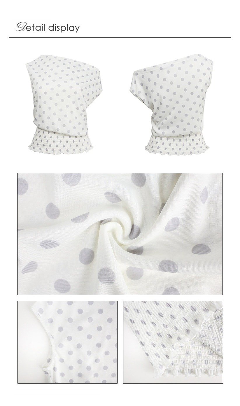 Dot Shirring Waist Top