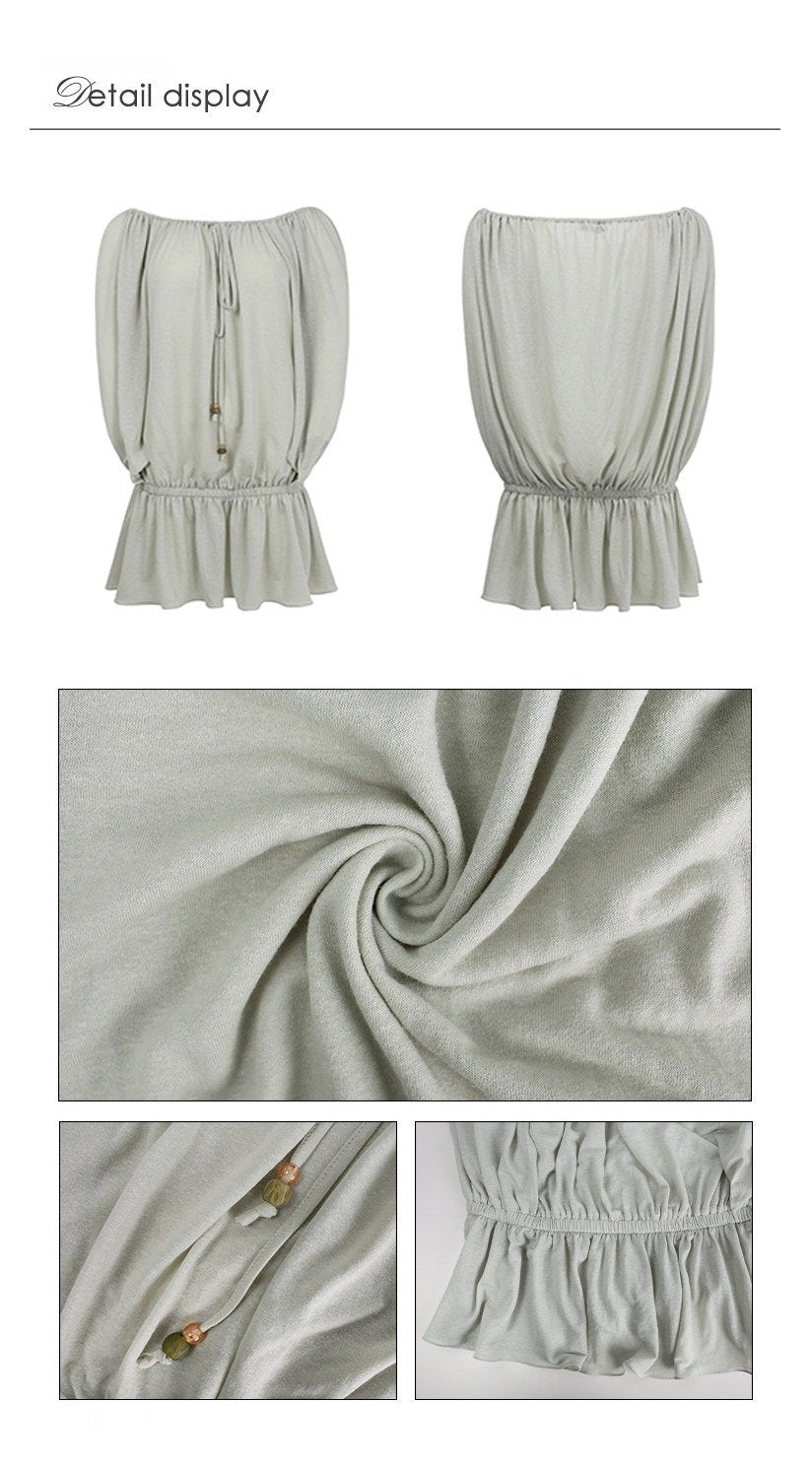 Linen Blend Draped Top