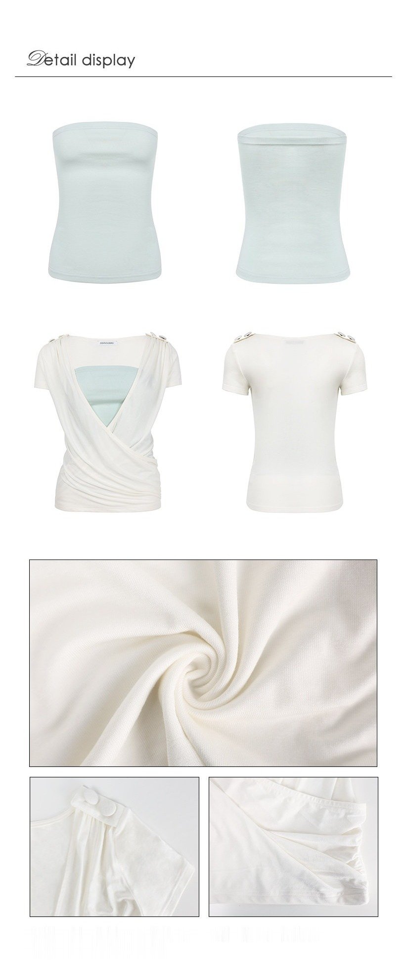 Cross Draped Layer Top Set