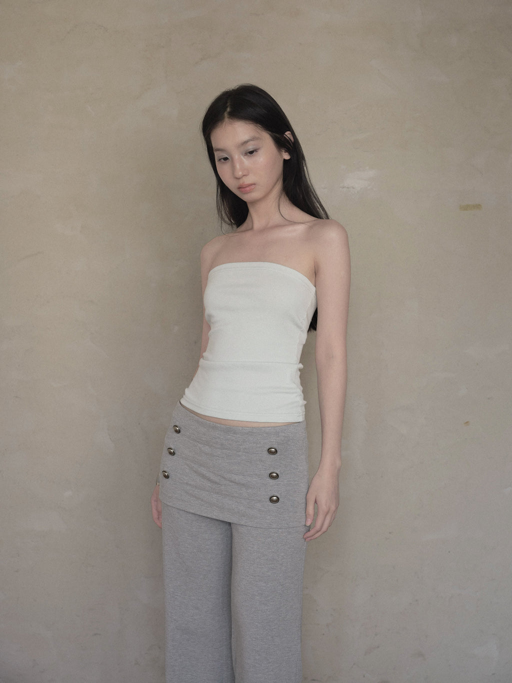 Cross Draped Layer Top Set