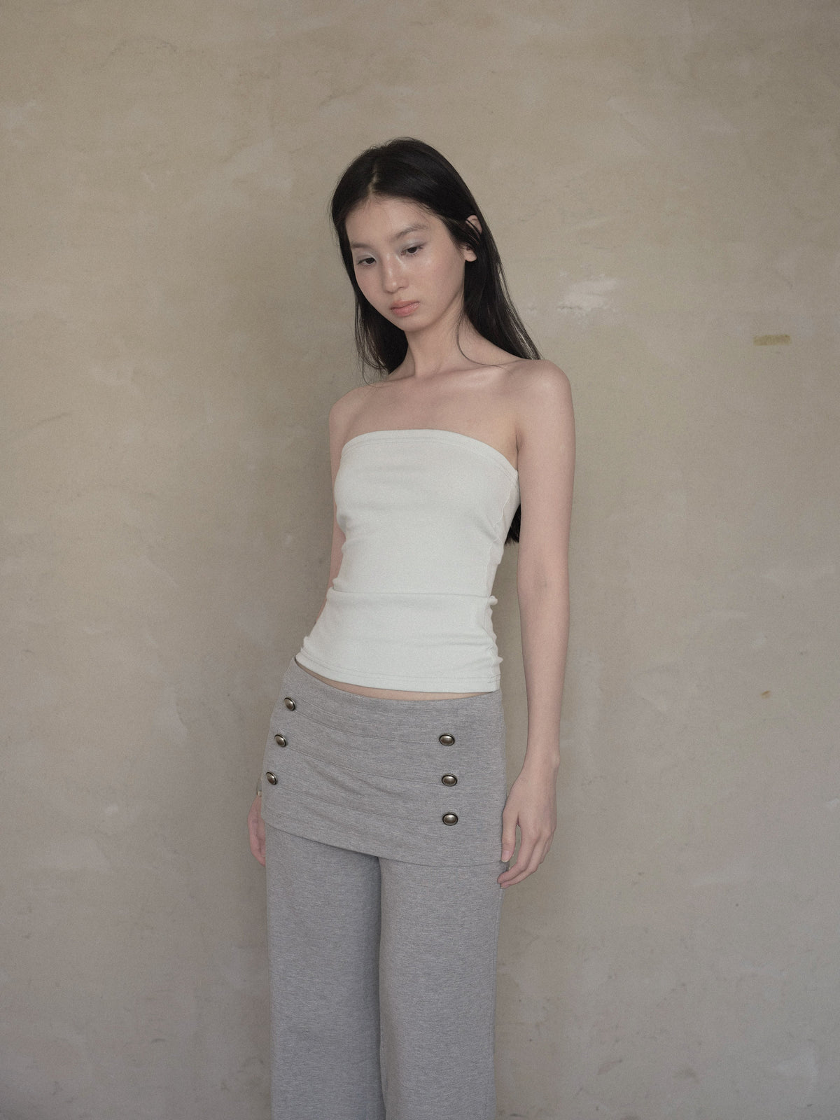 Cross Draped Layer Top Set