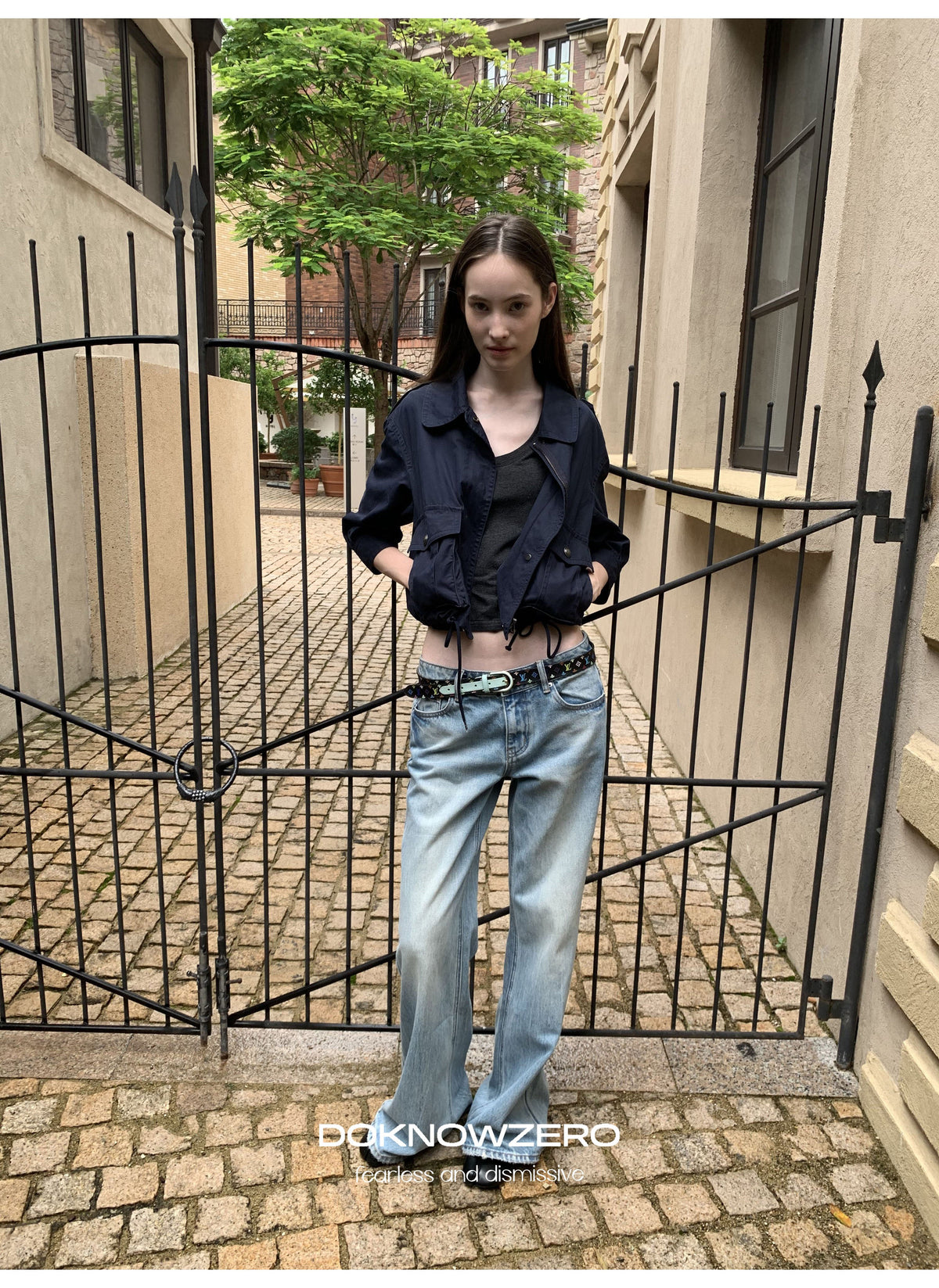 Blue Wash Flare Denim Pants