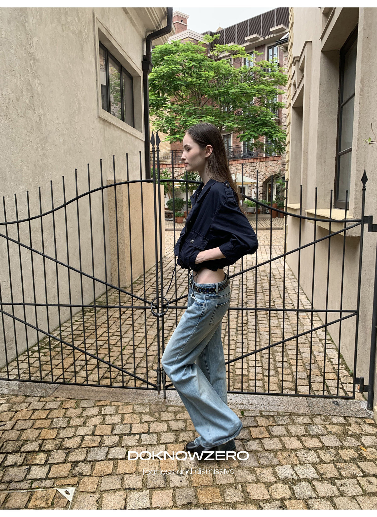 Blue Wash Flare Denim Pants
