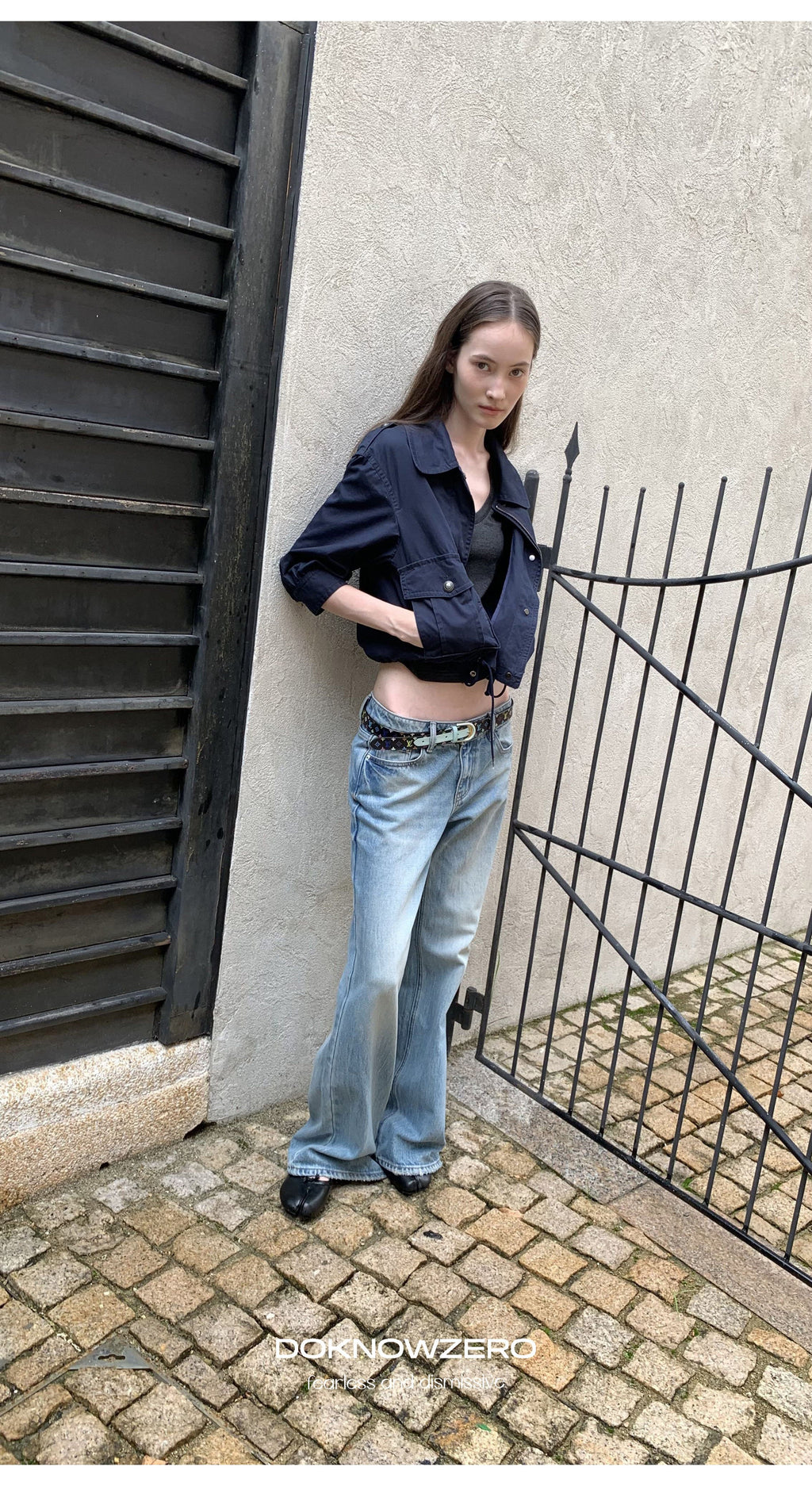 Blue Wash Flare Denim Pants