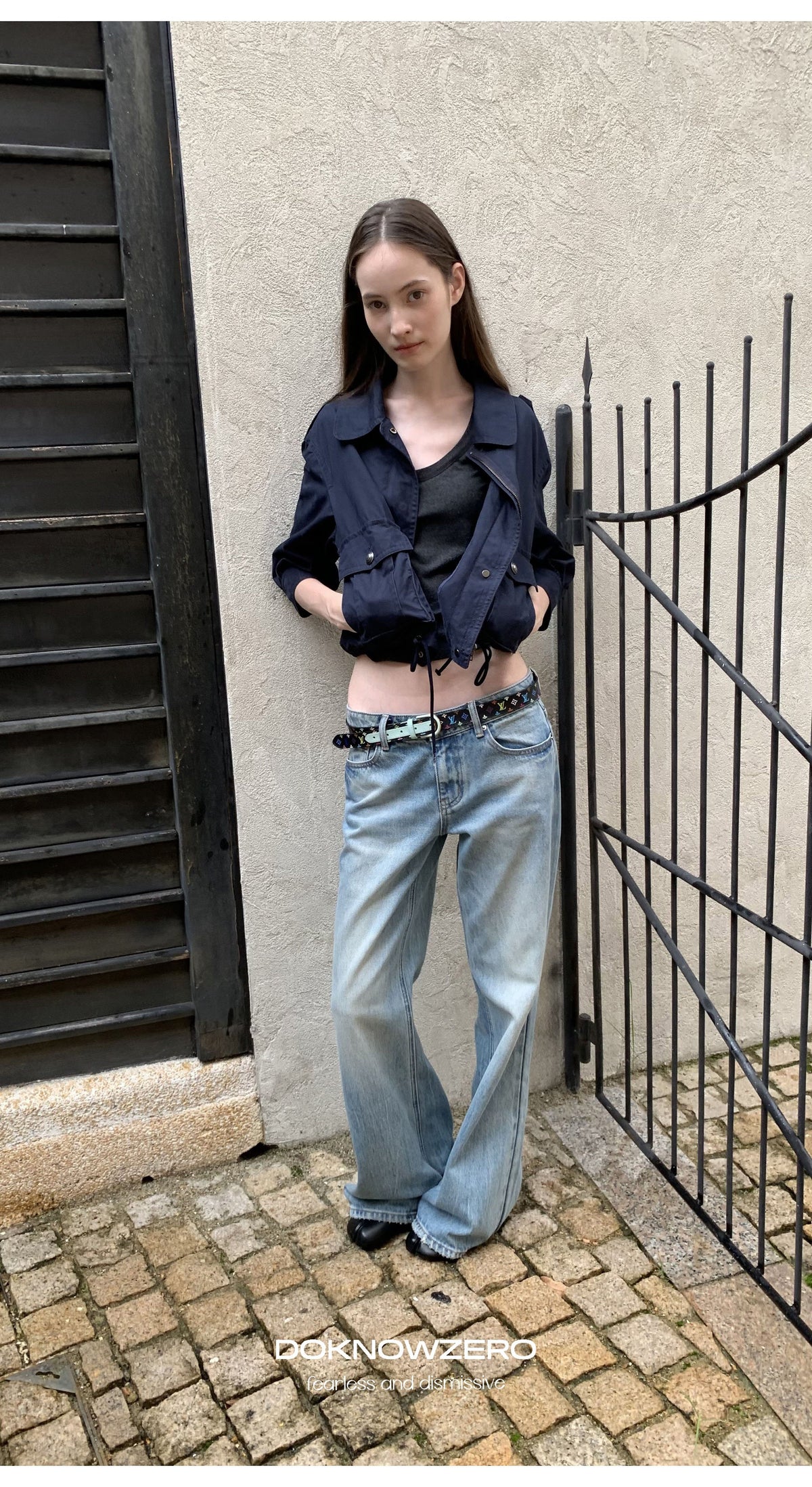Blue Wash Flare Denim Pants