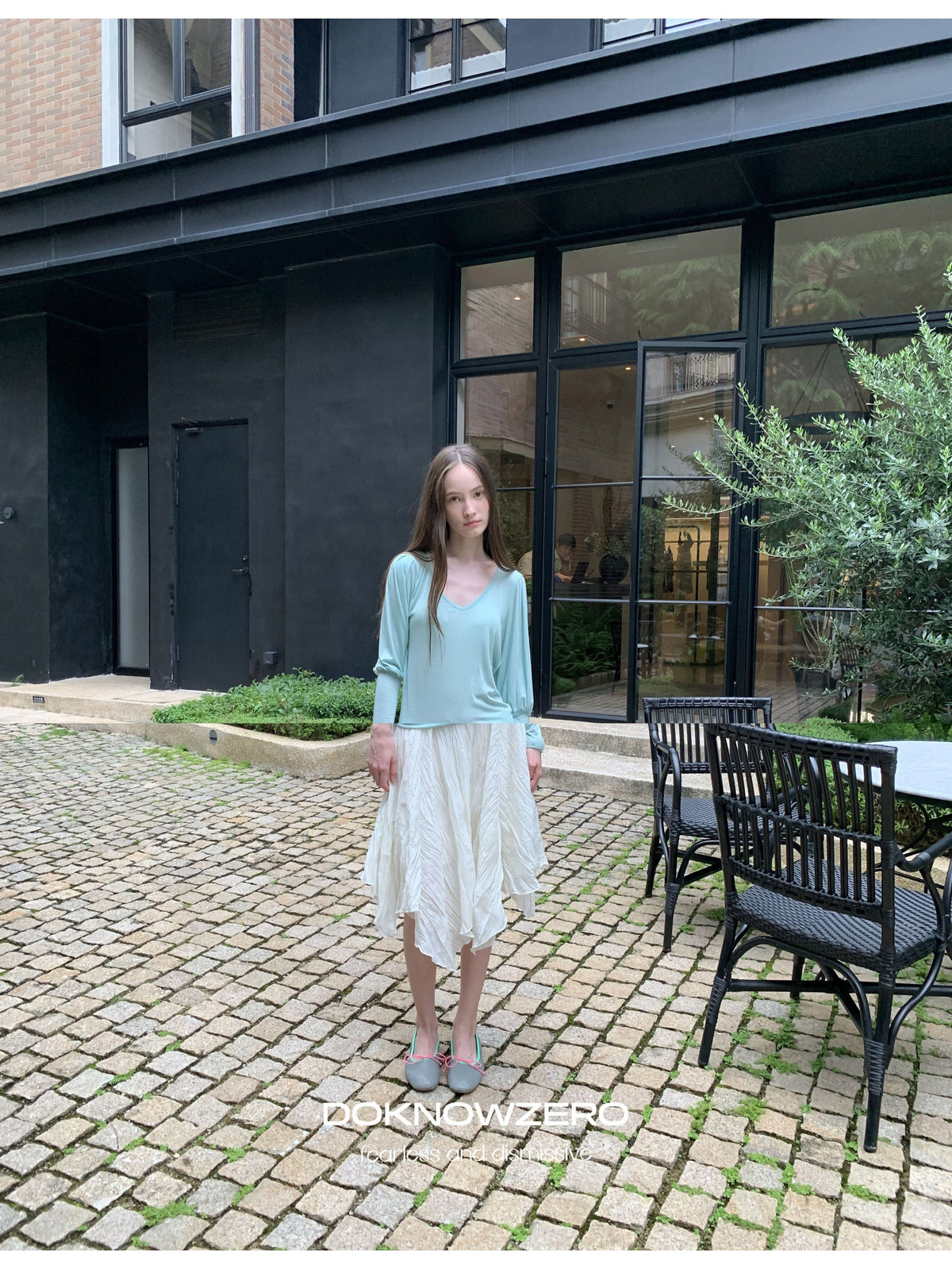 Pleat Wave Skirt