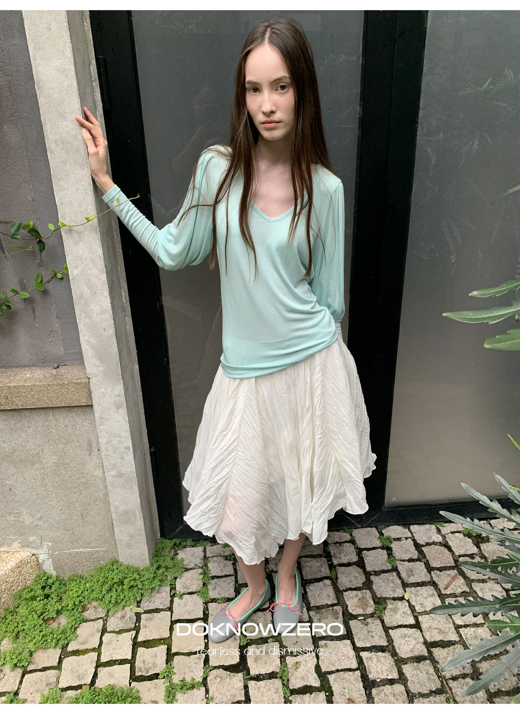 Pleat Wave Skirt