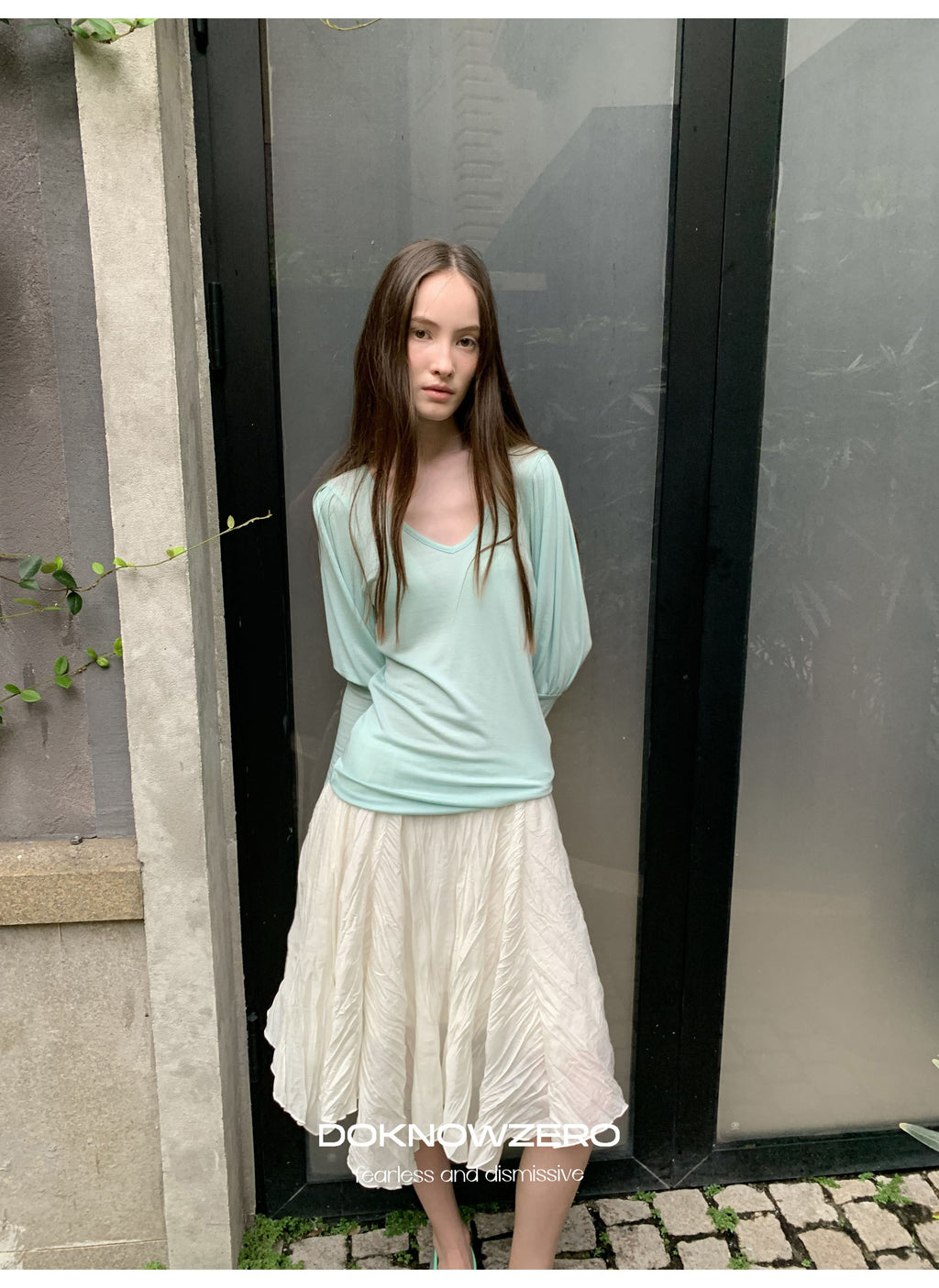 Pleat Wave Skirt